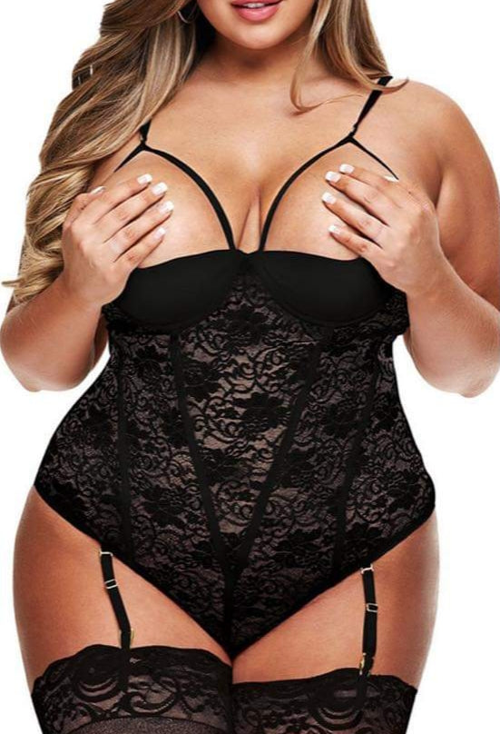 backless lace teddy